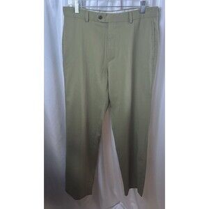 Joseph & Feiss Men’s Khaki Green Wool Dress Pants Size 32 ( Fits 33 X30) Formal